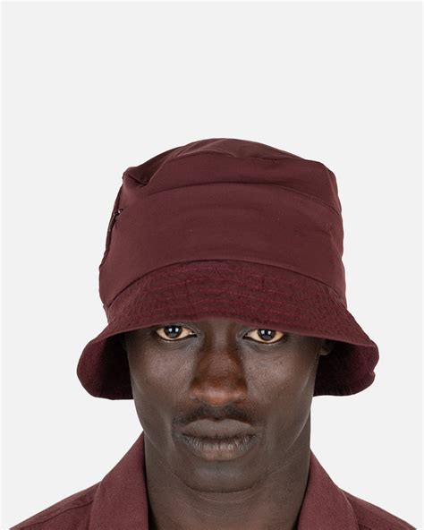 Burgundy Canvas Bucket Hat 